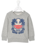 palm tree print sweatshirt