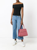 tote bag with gold tone detail