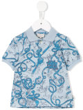 snake print polo shirt 