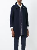 zip-up mid-length coat