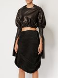 slit sleeve cropped blouse