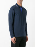 striped collar polo shirt