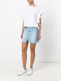 front slit denim skirt