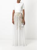 floral print sheer skirt