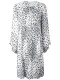 printed pleated dress