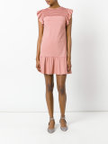 ruffled sleeves mini dress