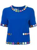 embellished shortsleeved blouse