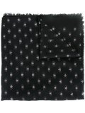 star embroidered scarf
