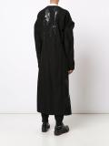 peaked lapel mid coat