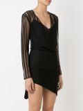 sheer panel blouse