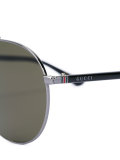 mixed material aviator sunglasses