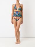 print halter swimsuit