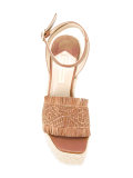 braided straw platform sandals