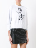 cropped printed sweatshirt