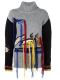turtleneck fringed jumper