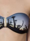 printed bandeau bikini set