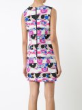 striped floral print dress