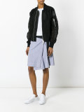 eyelet lace bomber jacket