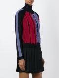 frayed panel cardigan 