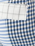 checked flared trousers 