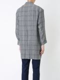 checked single breasted coat