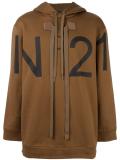 logo print hoodie