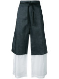 layered tie waist trousers