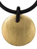 oversized disc pendant necklace