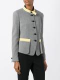 collarless fitted jacket