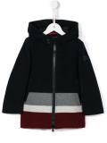 colour block duffle coat
