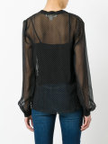 polka dots sheer shirt