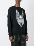 geometric wolf print sweatshirt