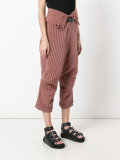 striped cropped trousers 