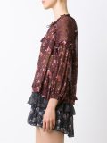 printed peasant blouse 