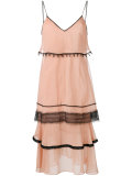 draped trim dress