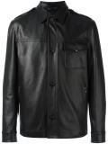 button-up leather jacket