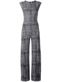 optical illusion print jumpsuit
