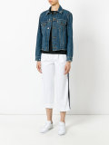 side stripes cropped trousers