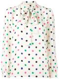polka dot lavaliere blouse