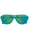 colour block aviator sunglasses