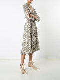 printed V-neck dress
