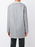 contrast collar short coat 