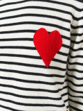 striped heart jumper