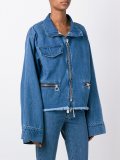 flared sleeves zipped jacket