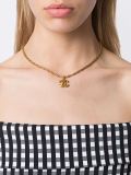 logo plaque necklace