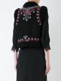 embroidered floral panel gilet