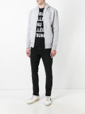 hoodie with tri-colour logo chest embellishment 