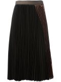 plissé pleated midi skirt