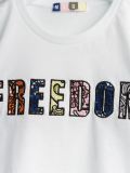 freedom刺绣T恤