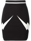 Lightning bolt mini skirt